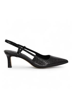Slingback donna in pitone colore nero. MICHAEL KORS | 40T5AOMS1L-NERO